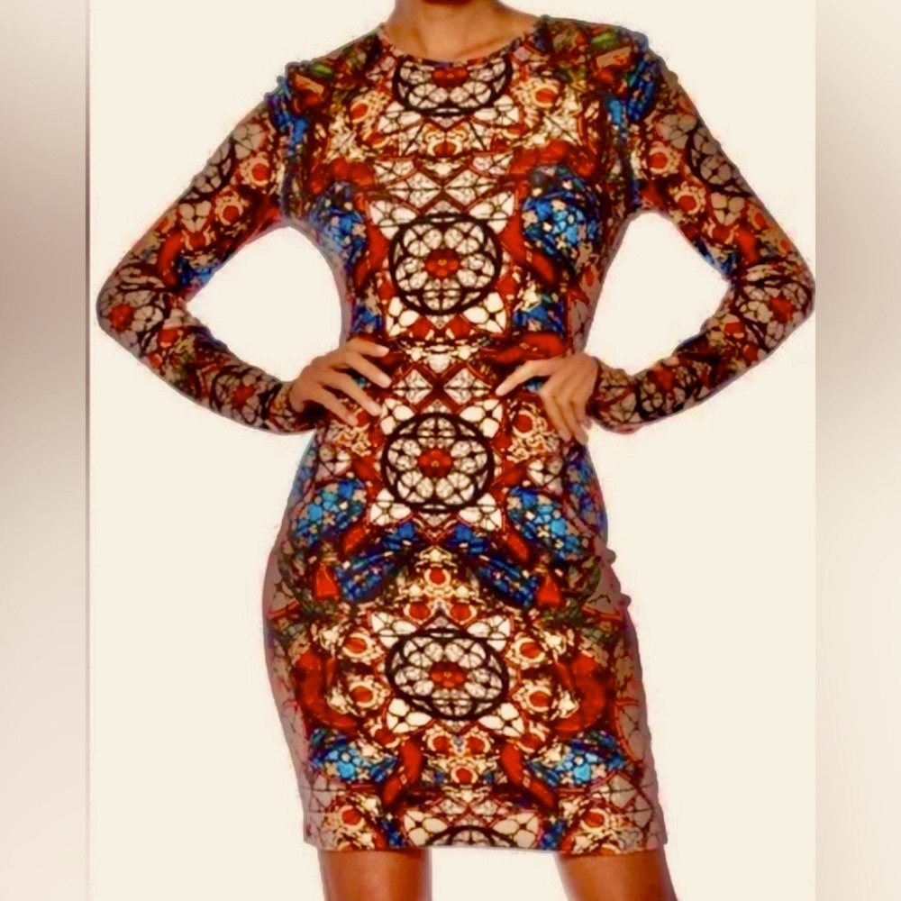 Alexander McQueen Kaleidoscope Print Dress